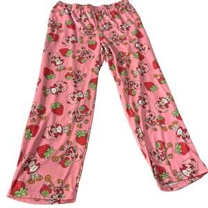 Strawberry Shortcake Women's Lounge Pajama Sleep Pant With Pockets Large Pink
